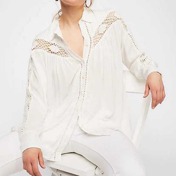 Free People Katie Bird Blouse - Picture 2 of 15